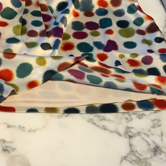 Theory Multi-Color Silk Strapless Mini Dress - Picture 9 of 9